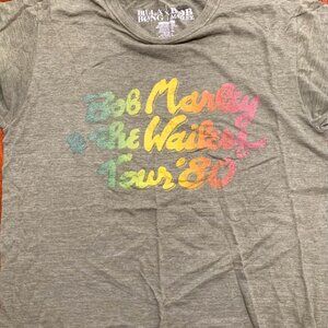 Bob Marley and the Wailers- Tour 1980 -BIllabong t shirt- size medium